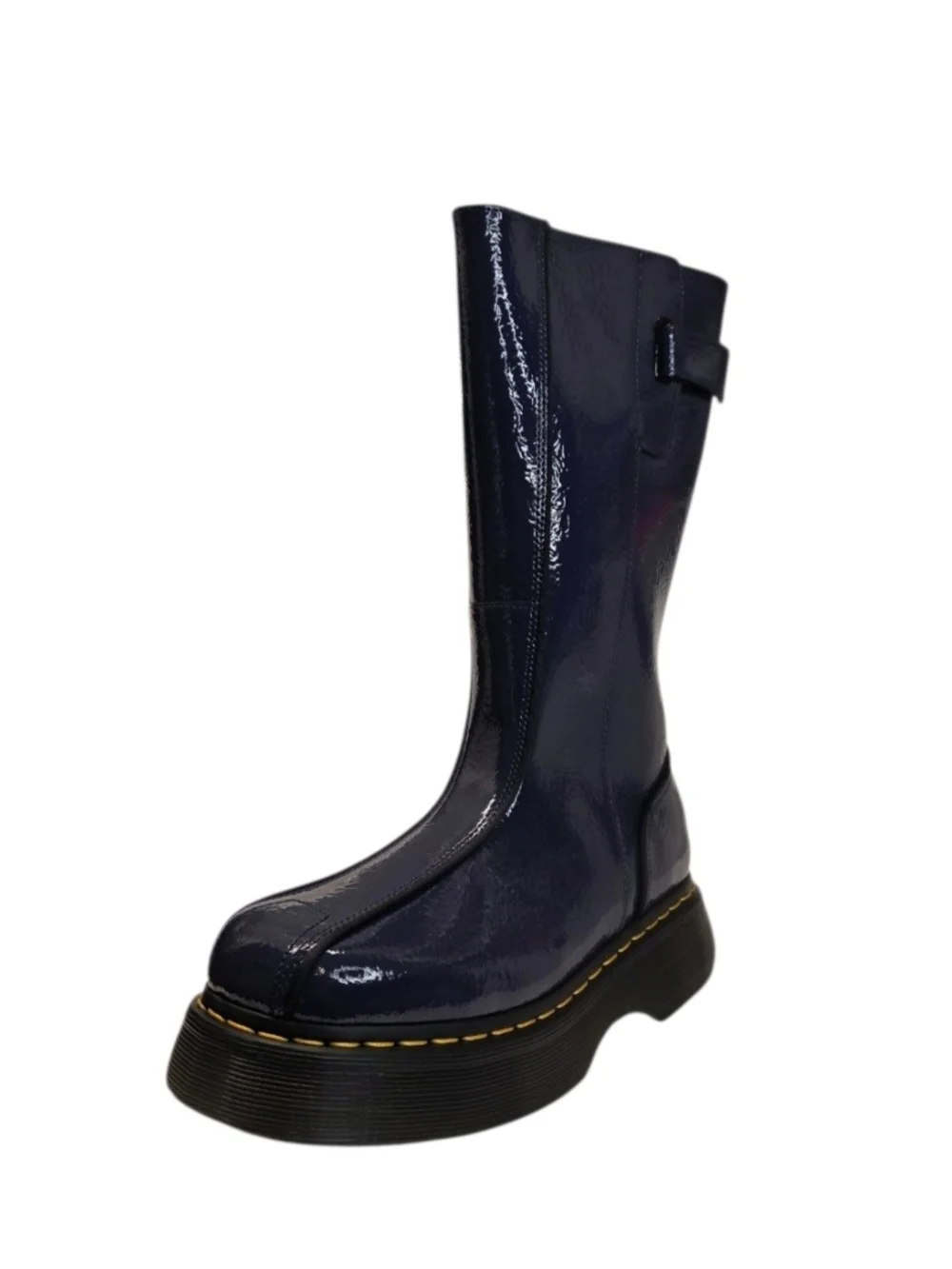 Brand-New Dr. Martens Buzz Hi Blue Leather Womens Boot Size 7